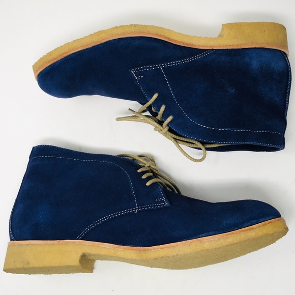 Johnston & Murphy Shoes - Johnston & Murphy blue suede chukka Hayden 9 EUC